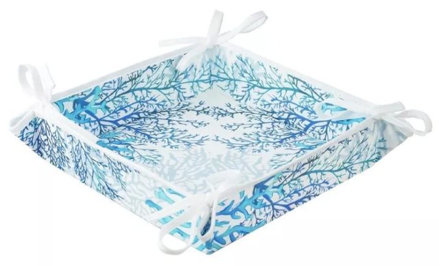 Provencal "coated" bread basket (Lagon. blue)